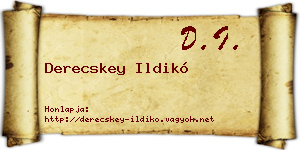 Derecskey Ildikó névjegykártya