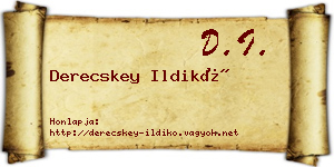 Derecskey Ildikó névjegykártya