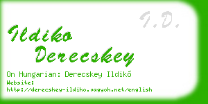 ildiko derecskey business card