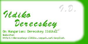 ildiko derecskey business card